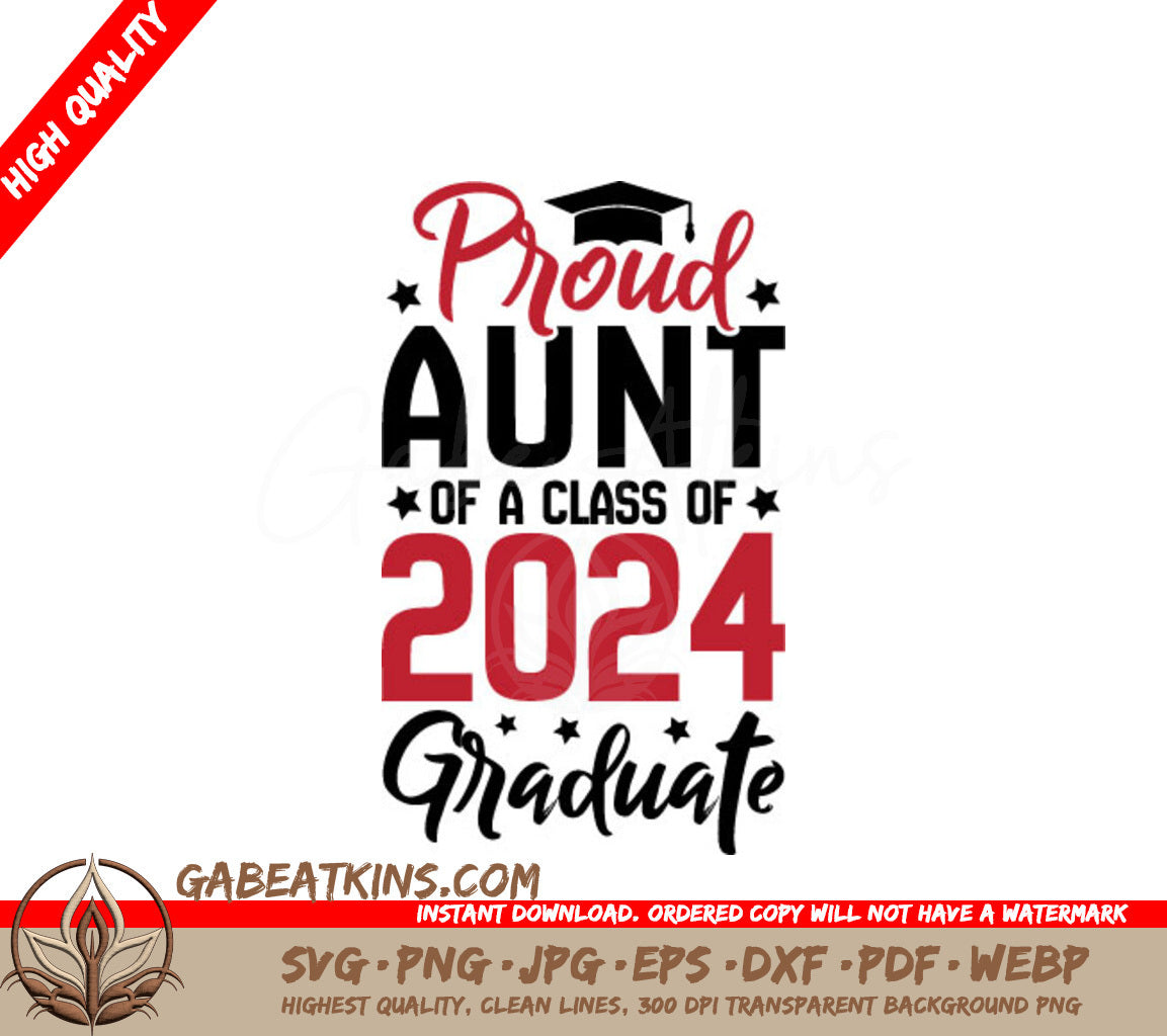 Class of 2024 Proud Aunt SVG SVG