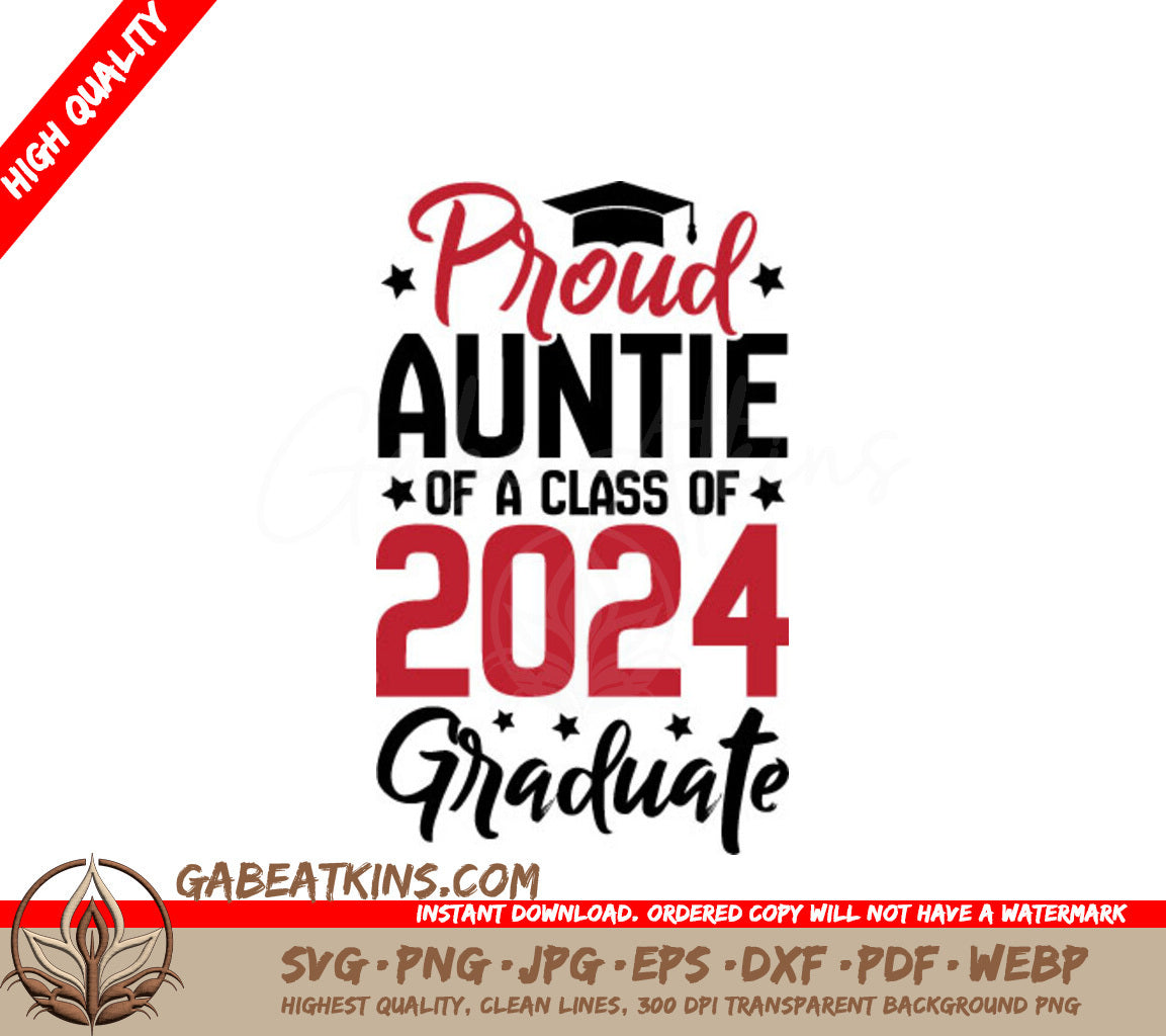 Class of 2024 Proud Auntie SVG SVG