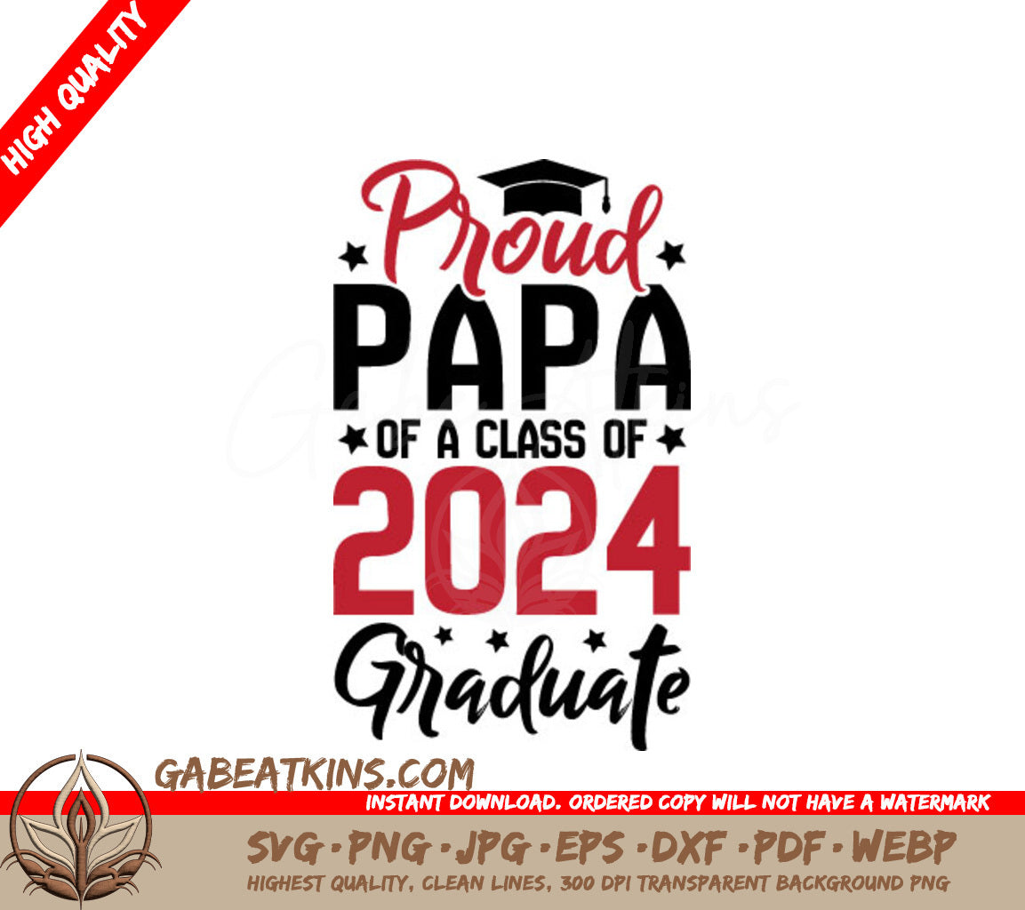 Class of 2024 Proud Papa SVG SVG