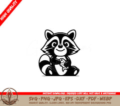 Raccoons Fish Catch SVG - Digital Download 
