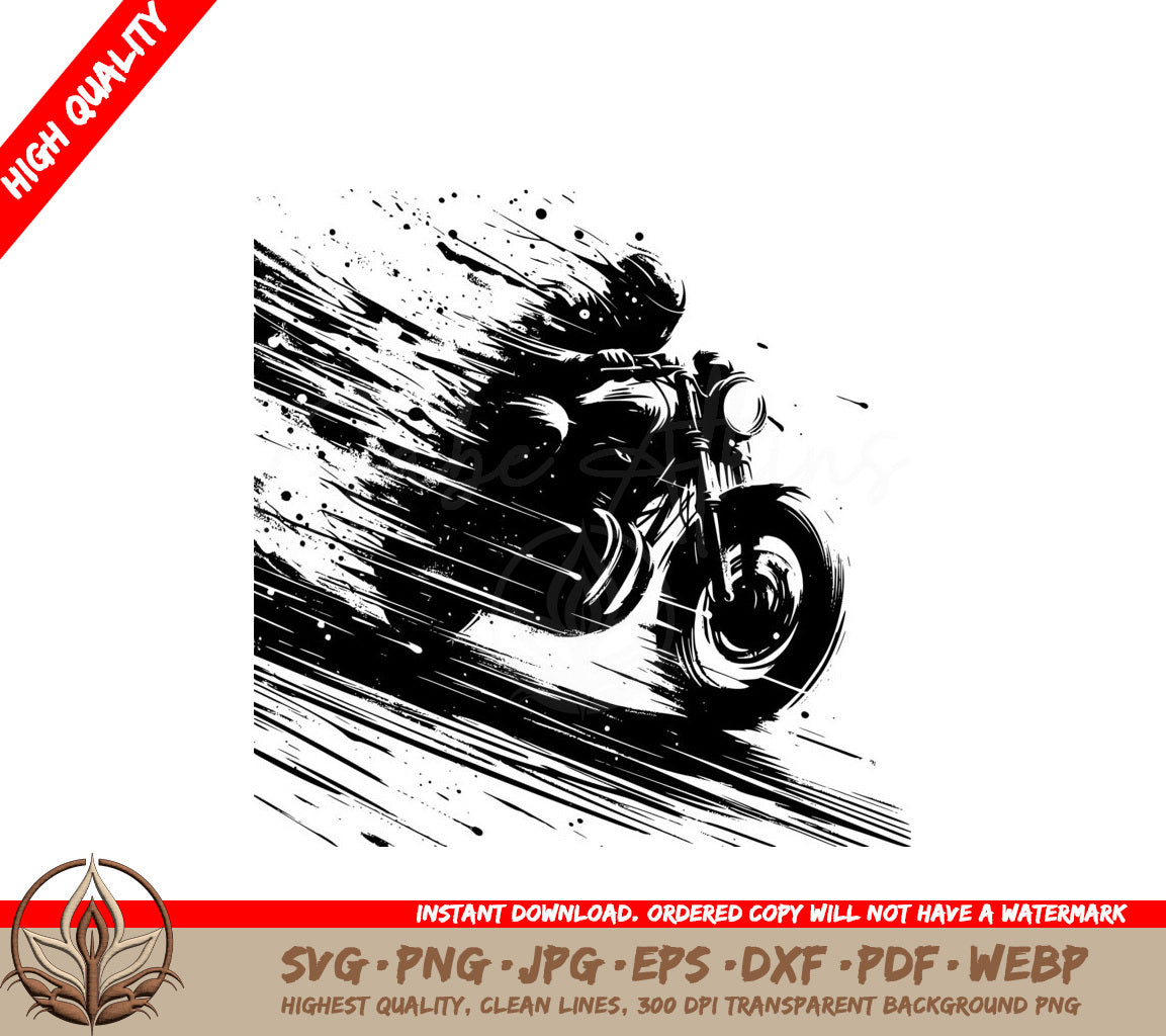 Racing Motorbike SVG Cut File  Digital Download 
