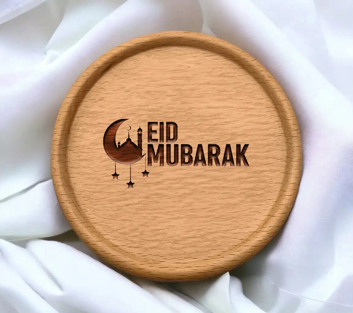 Eid Mubarak  Crescent Moon & Stars SVG Design SVG