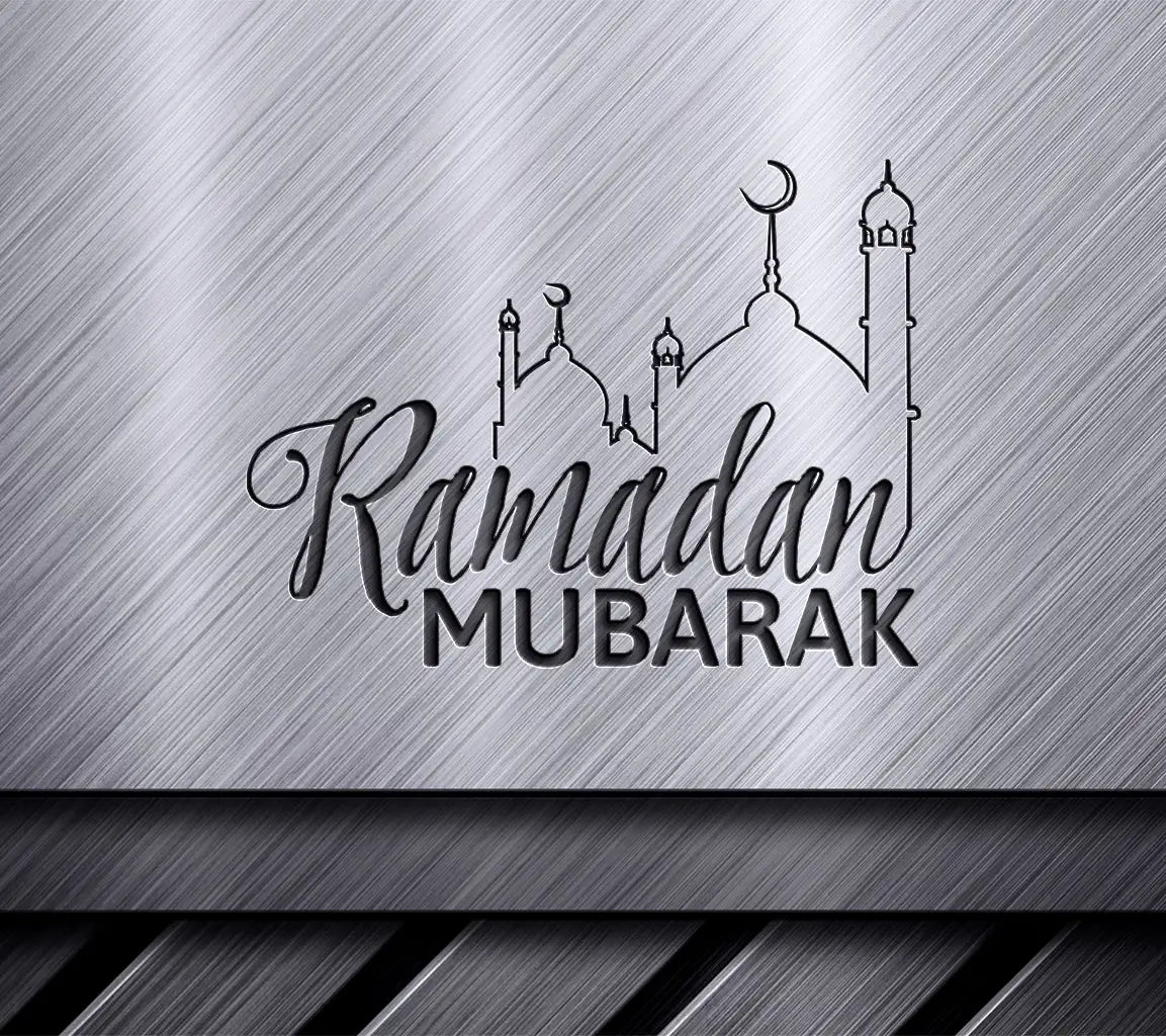 Ramadan Mubarak Mosque SVG -  Drawing SVG