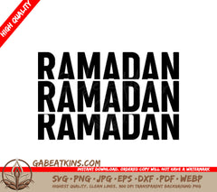 Ramadan SVG - Black Calligraphy on White Background SVG