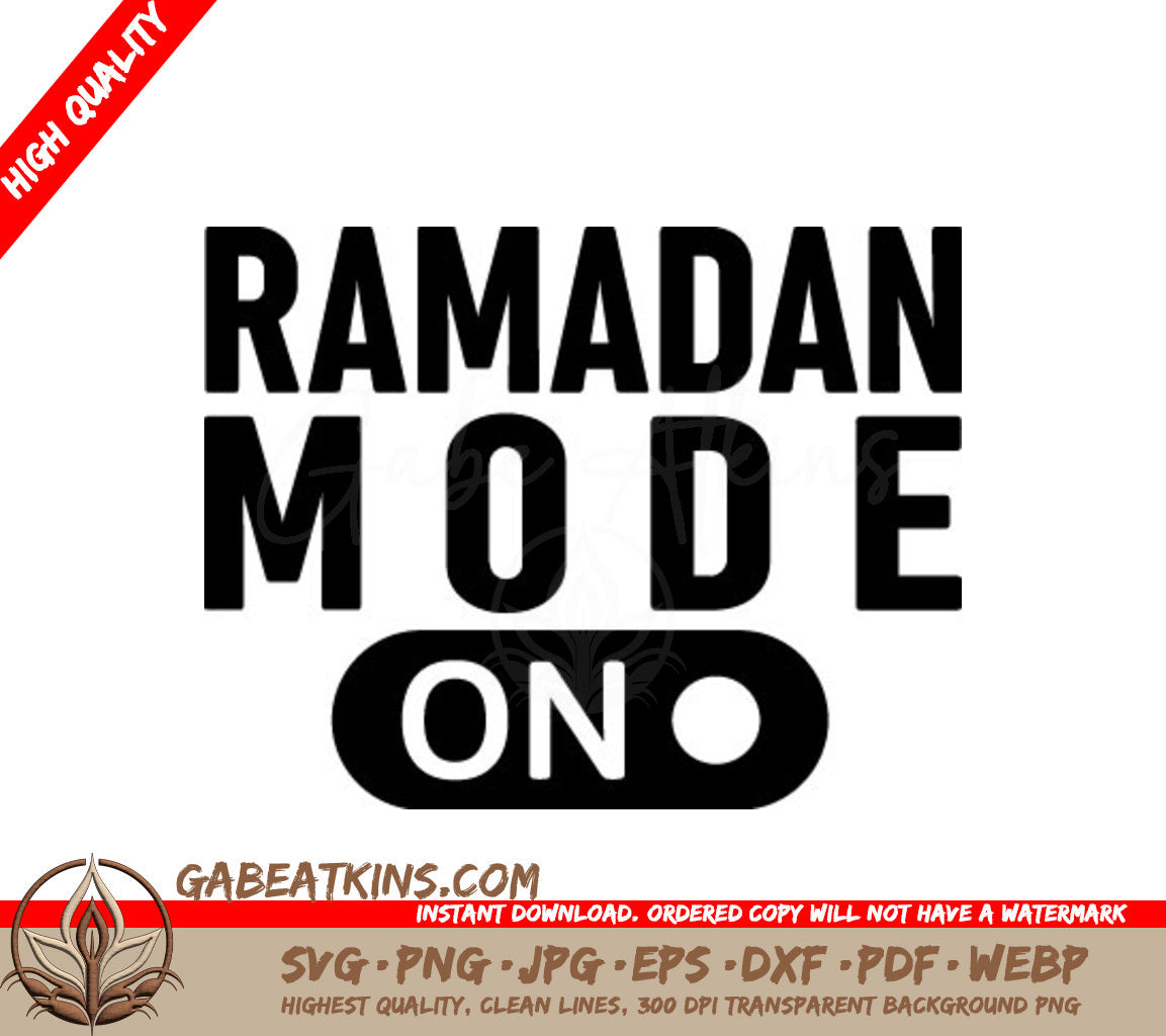 Ramadan Mode On -  SVG Design SVG