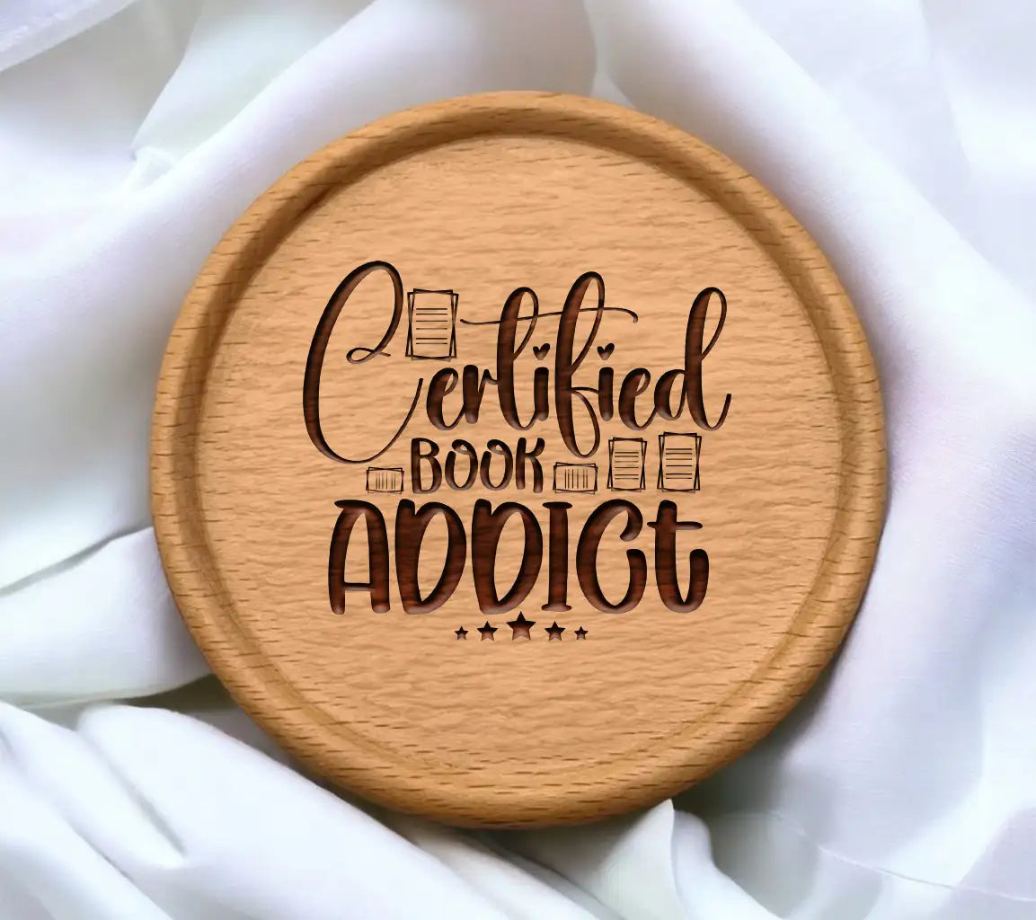 Certified Book Addict SVG Design SVG