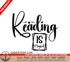 Reading is Magical SVG Design SVG