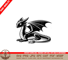 Regal Dragon Seat SVG PNG JPG AI PDF DXF EPS  WebP - Digital Download 
