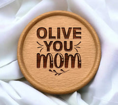  Olive You Mom Reindeer SVG Design SVG