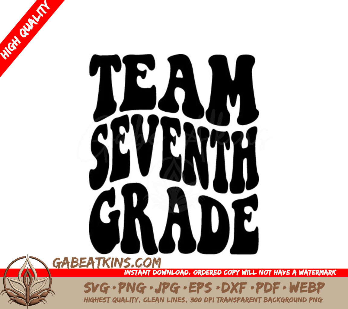 Retro Seventh Grade Team SVG -  Design SVG