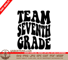 Retro Seventh Grade Team SVG -  Design SVG