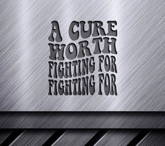 Retro  A Cure Worth Fighting For Breast Cancer Awareness SVG SVG