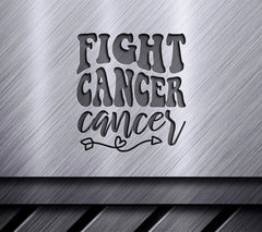 Retro Pink & White Fight Cancer SVG Design SVG