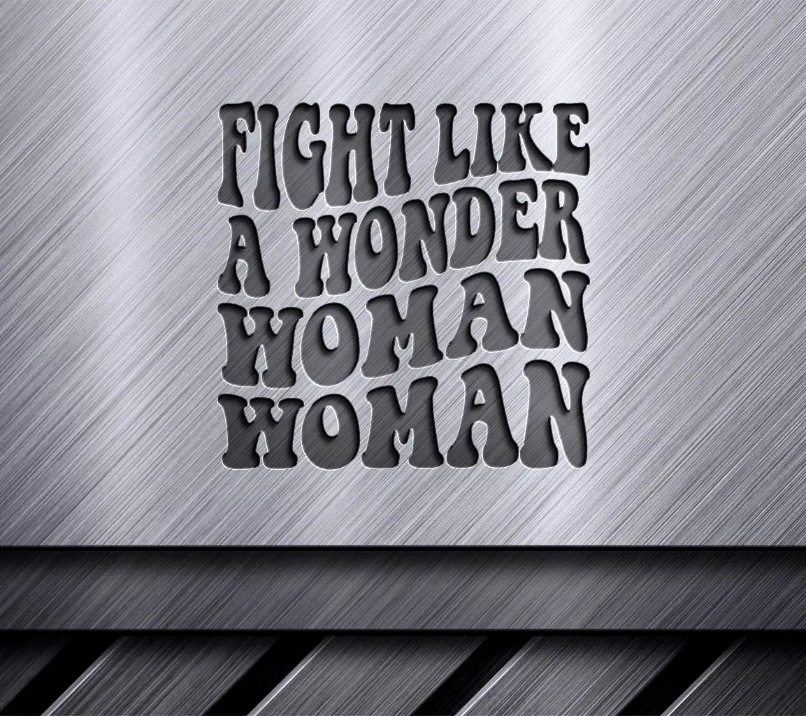 Fight Like A Wonder Woman Retro Breast Cancer Awareness SVG SVG