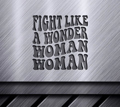 Fight Like A Wonder Woman Retro Breast Cancer Awareness SVG SVG