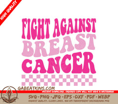 Retro Breast Cancer Awareness Fight SVG SVG