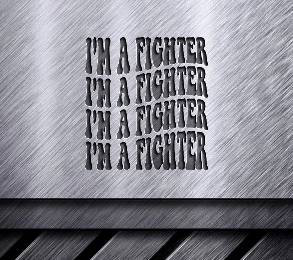 Im A Fighter Retro Breast Cancer Awareness SVG Design SVG