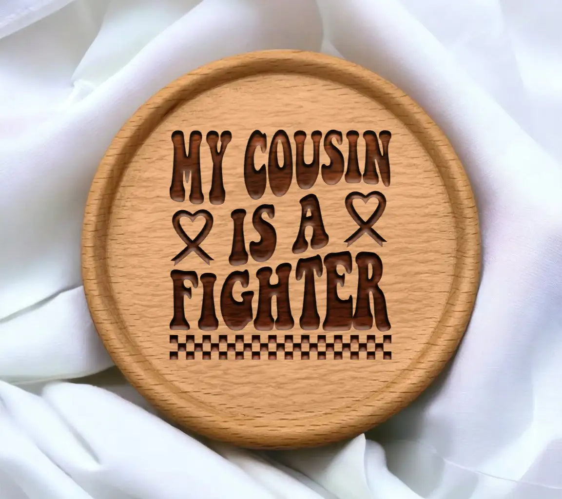 My Cousin Is A Fighter -  Retro Breast Cancer SVG SVG