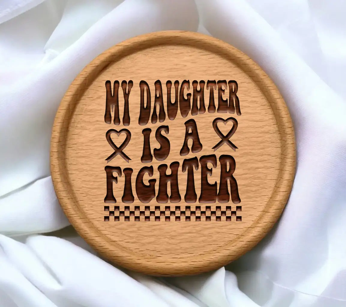 My Daughter Is A Fighter -  Retro Breast Cancer SVG SVG