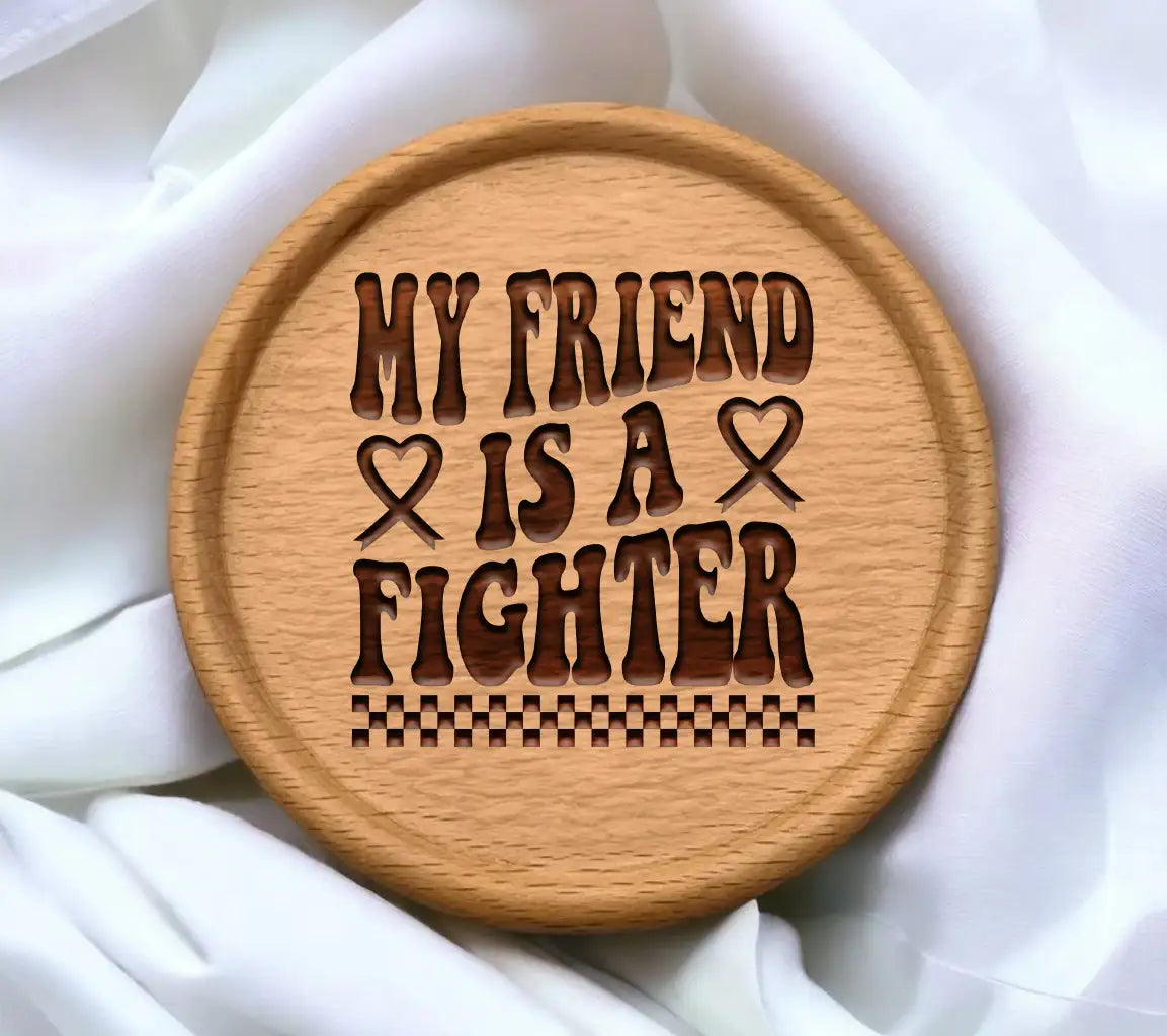 My Friend Is A Fighter -  Retro Breast Cancer SVG SVG