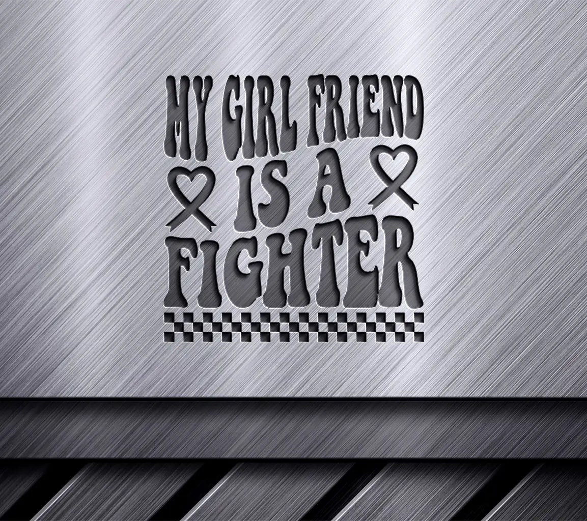 My Girlfriend Is A Fighter - Retro  SVG SVG