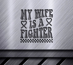 Retro  My Wife Is A Fighter Breast Cancer Awareness SVG SVG