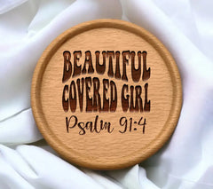 Retro Christian Covered Girl Psalm 914 SVG -  Image SVG