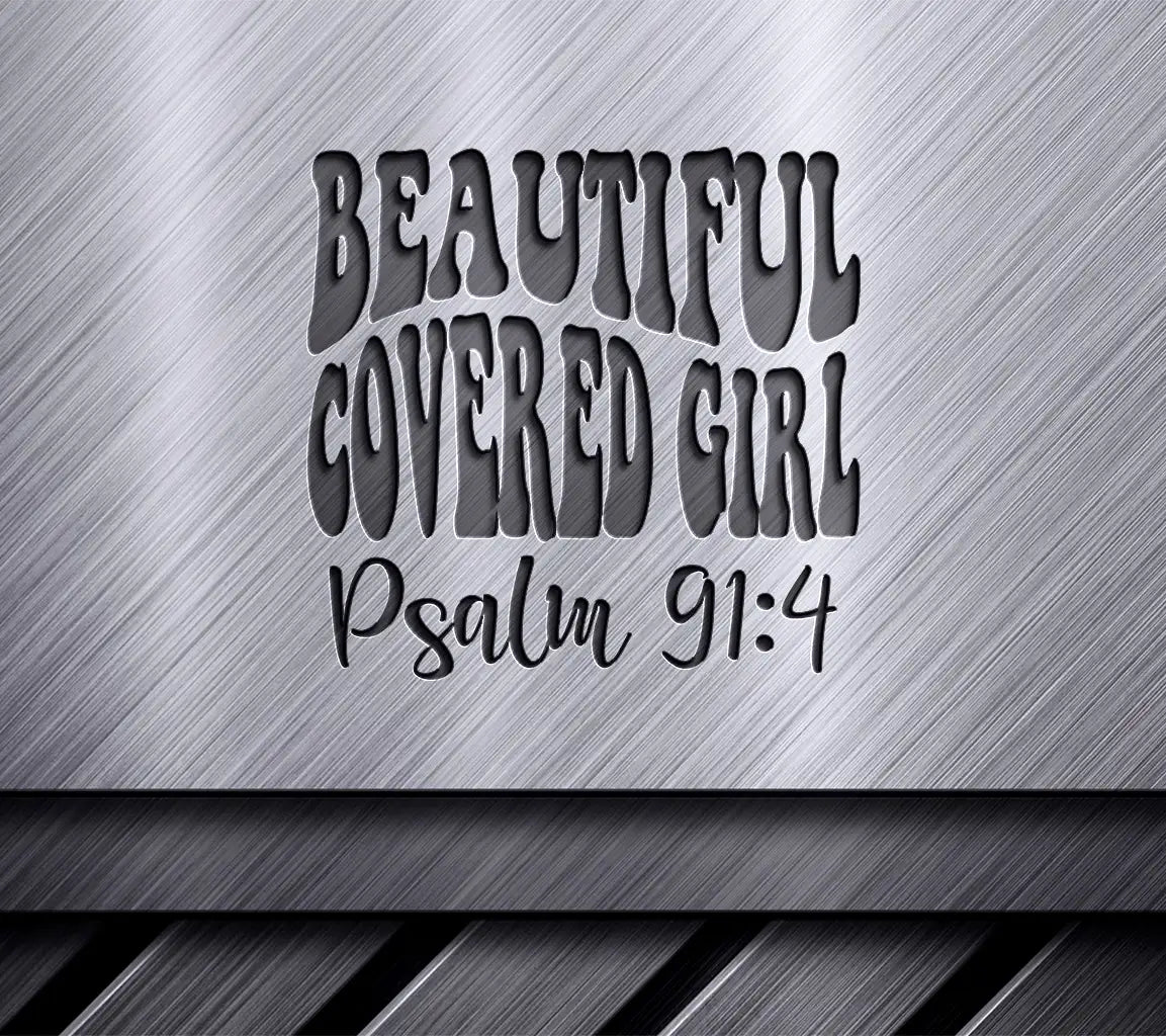 Retro Christian Covered Girl Psalm 914 SVG -  Image SVG