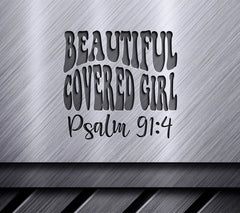 Retro Christian Covered Girl Psalm 914 SVG -  Image SVG