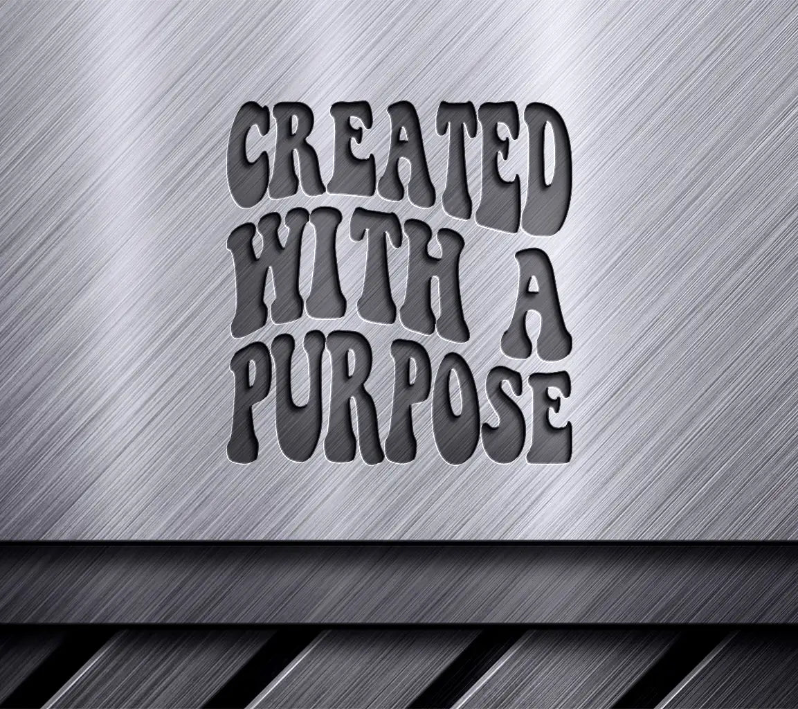 Retro Christian Created With A Purpose SVG Design () SVG