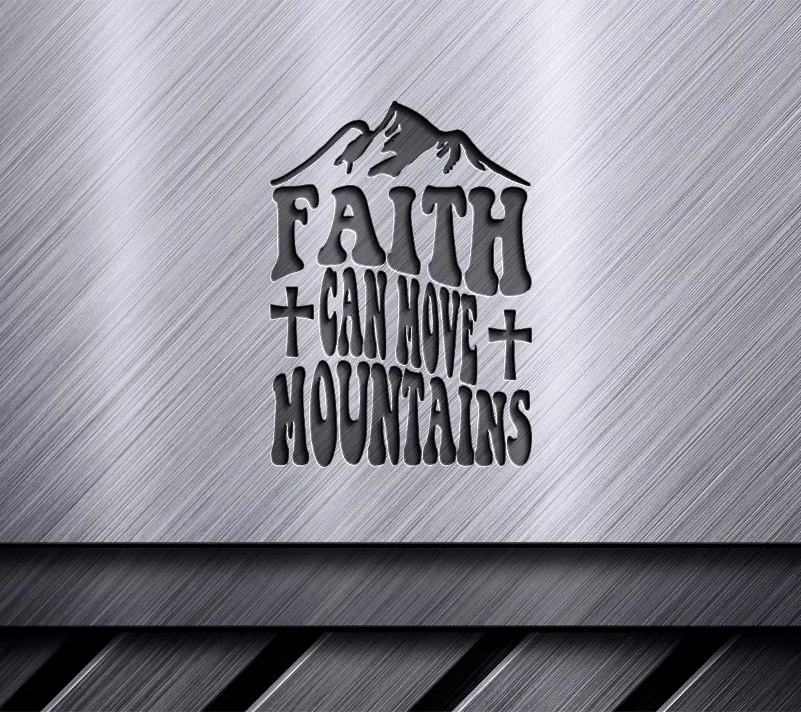 Faith Can Move Mountains SVG - Retro Christian Design SVG