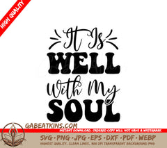 Retro Christian It Is Well With My Soul SVG Design SVG