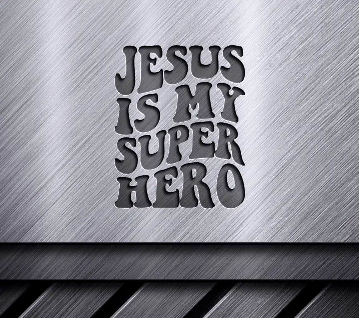 Retro Christian Jesus Is My Superhero SVG Design SVG