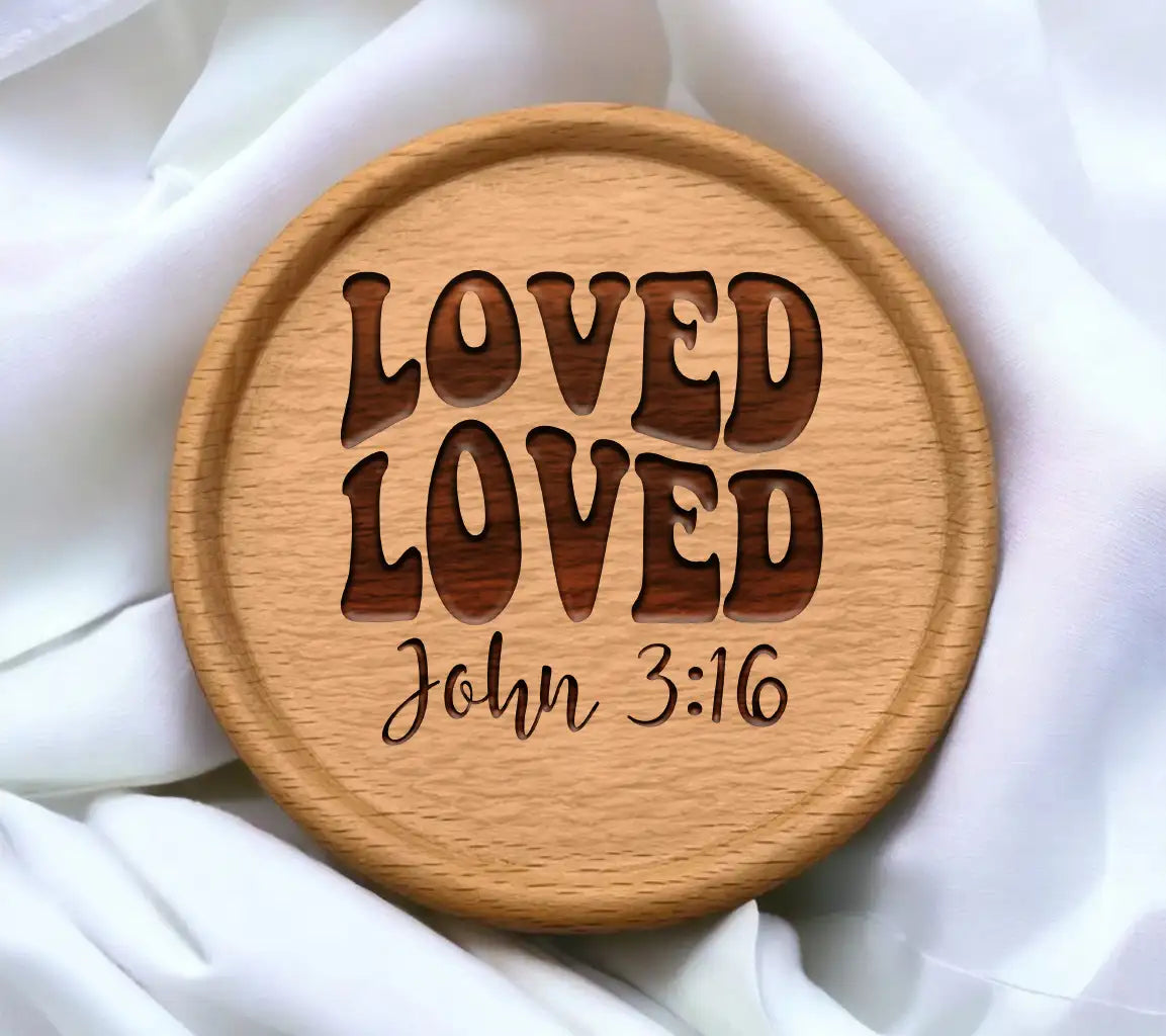 Loved John 316 Retro Christian SVG Design SVG