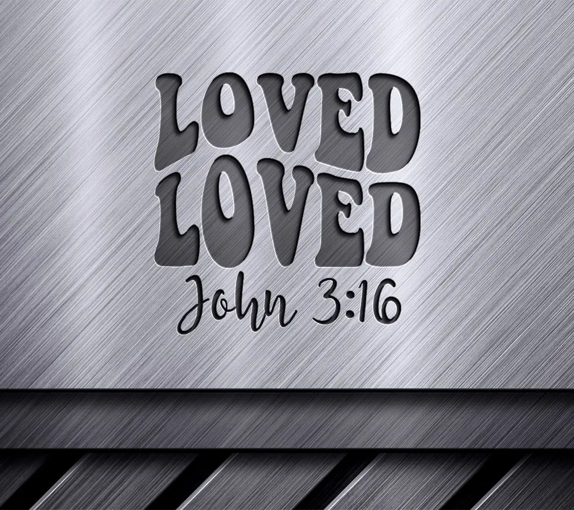 Loved John 316 Retro Christian SVG Design SVG