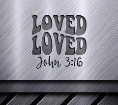 Loved John 316 Retro Christian SVG Design SVG