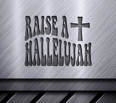 Retro Christian Raise A Hallelujah Cross Design SVG SVG