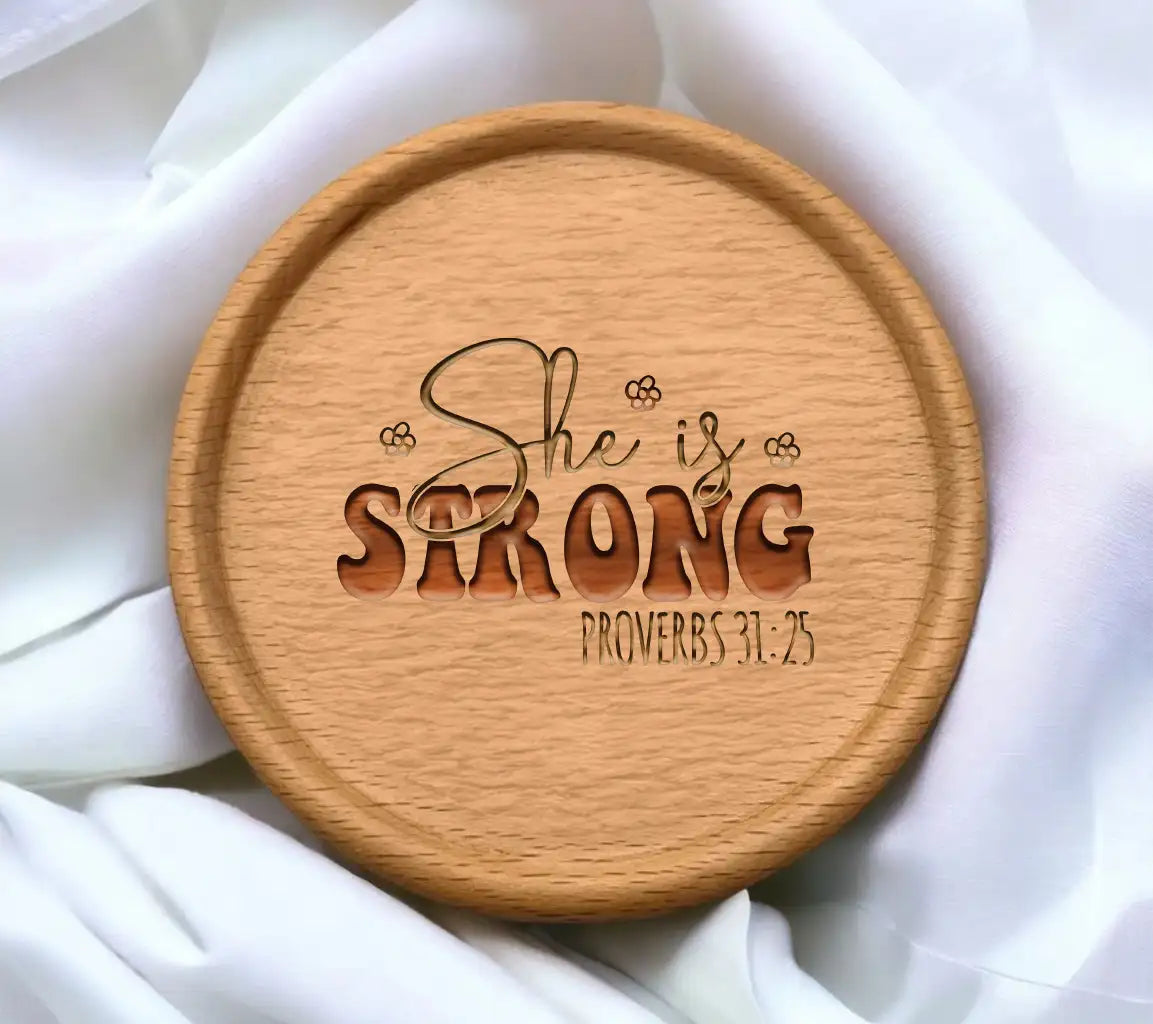 She Is Strong Retro Christian Cross SVG Design SVG