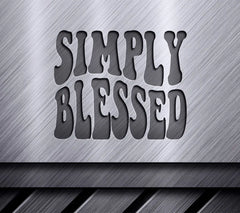 Retro Christian Simply Blessed  SVG Design SVG