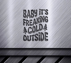 Retro Christmas Baby Its Freaking Cold Outside SVG Cut File SVG