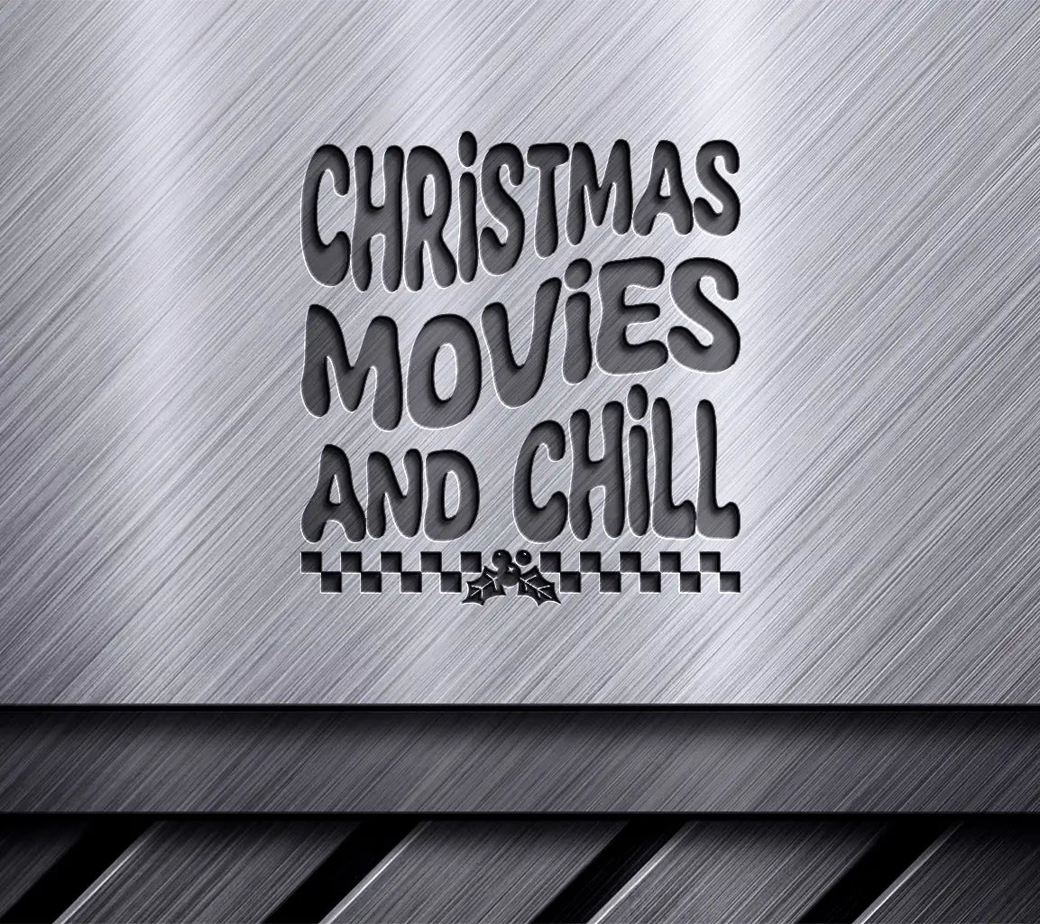 Retro Christmas Movies & Chill SVG -  Sign SVG