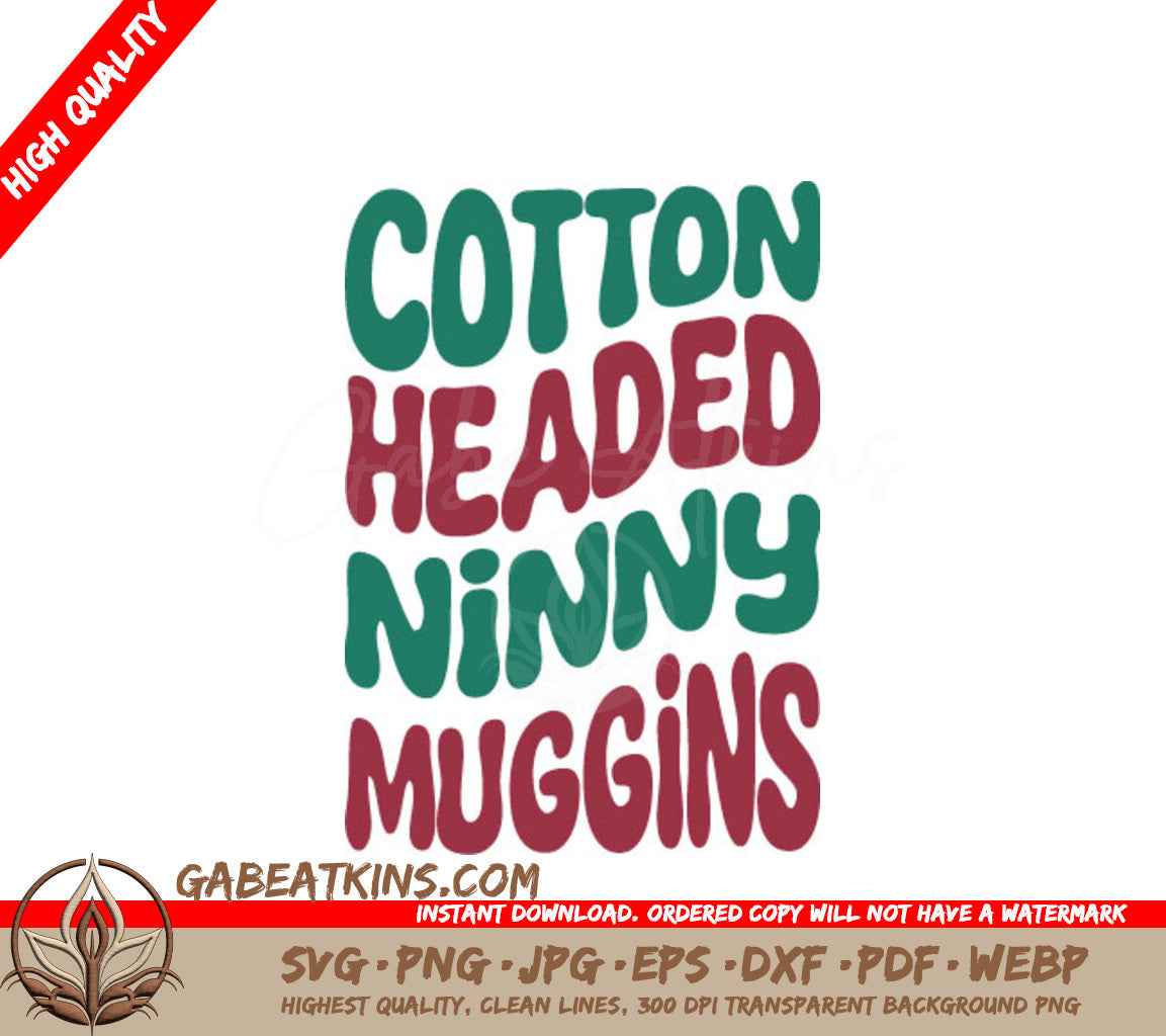 Retro Christmas Cotton Headed Ninny Muggins SVG SVG