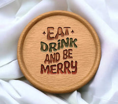 Retro Christmas Eat Drink & Be Merry SVG Sticker SVG