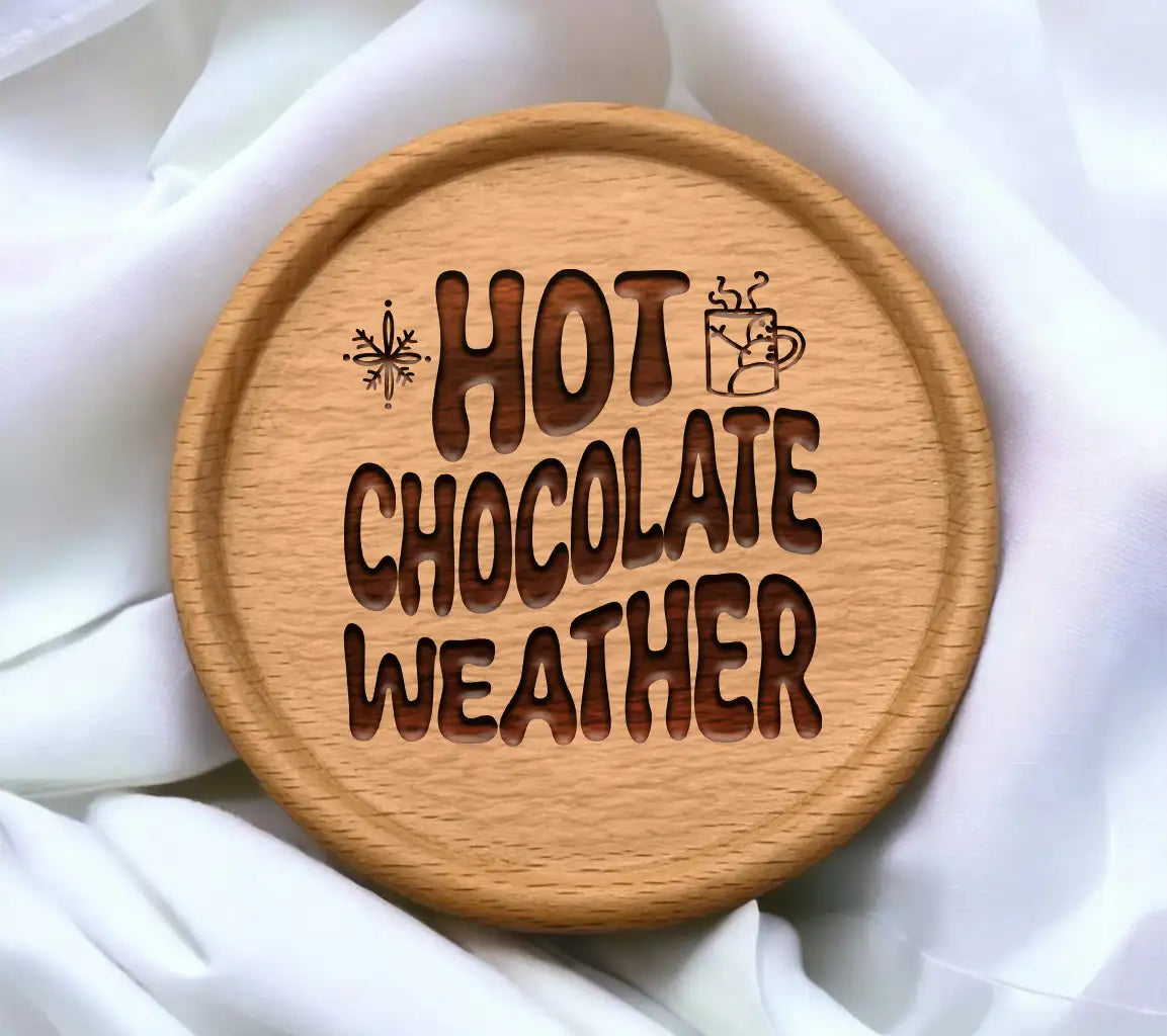 Retro Christmas Hot Chocolate Weather SVG Cut File SVG