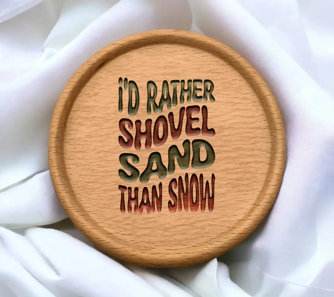 Retro Christmas Id Rather Shovel Sand Than Snow SVG Design SVG