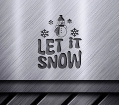 Retro Christmas Snowman SVG - Let It Snow SVG