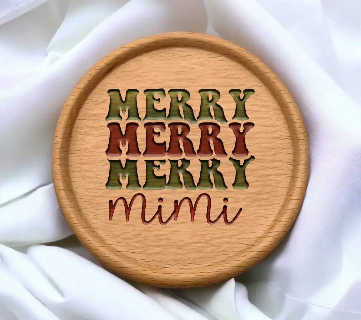 Merry Mimi SVG - Red & Green Retro Christmas Design SVG