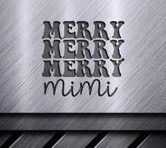 Merry Mimi SVG - Red & Green Retro Christmas Design SVG