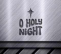 Retro Christmas O Holy Night SVG - Green & Red Sign SVG