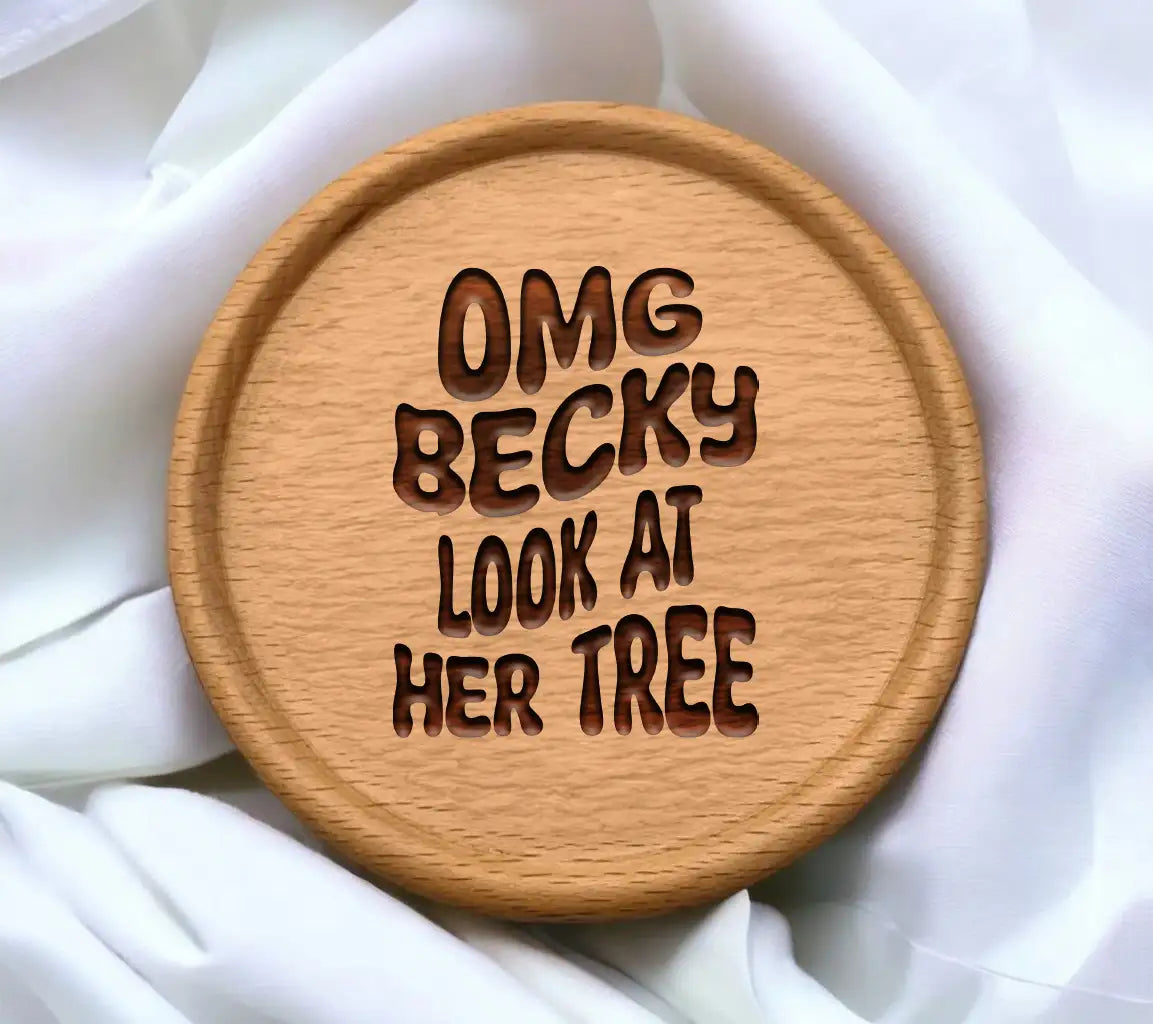 Omg Becky Look At Her Tree Retro Christmas SVG -  Sign SVG